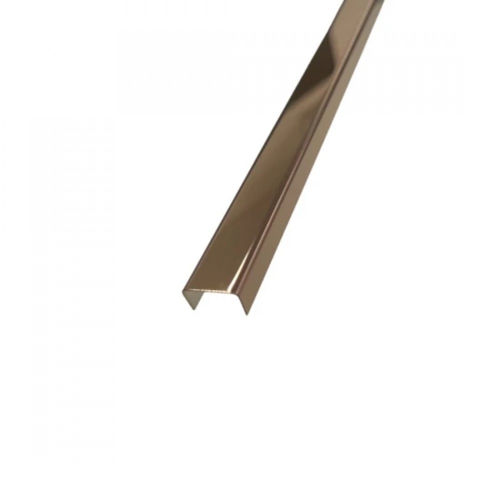 Profil Decorativ U din Inox - Cupru Oglindă - 30 mm