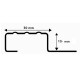 Profil inox, terminatie trepte gresie, 10x30 mm, auriu brush, antiderapant