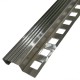 Profil terminatie treapta gresie, inox, 10x30 mm, crom oglinda, antiderapant