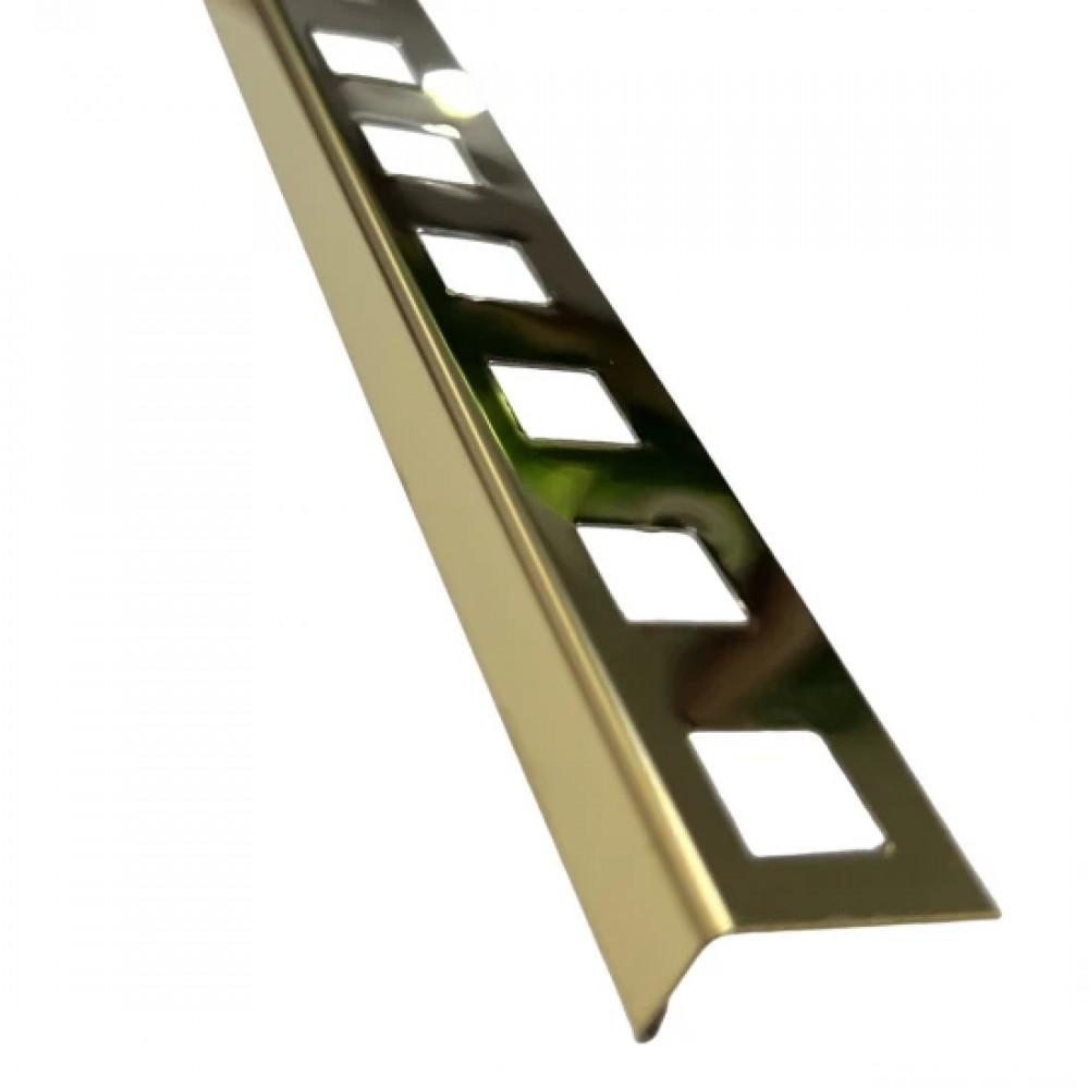 Profil colt exterior drept 10mm auriu lucios