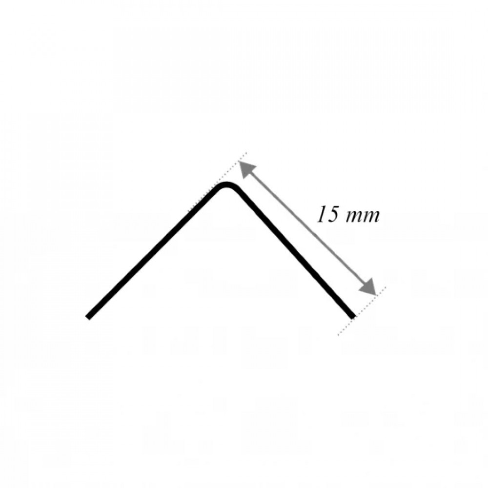Profil L auriu mat 15X15mm