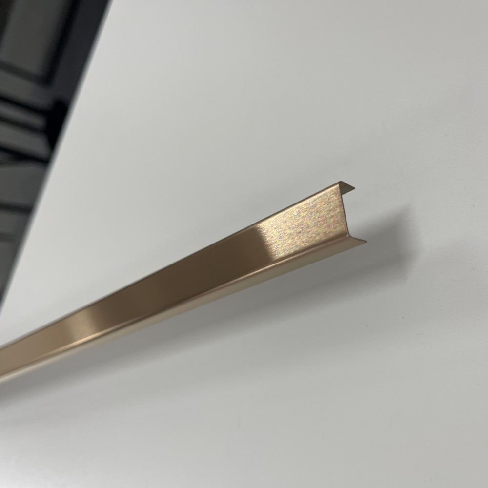 Profil Decorativ U Inox Crom Brushed - 2,7m x 15mm x 9mm
