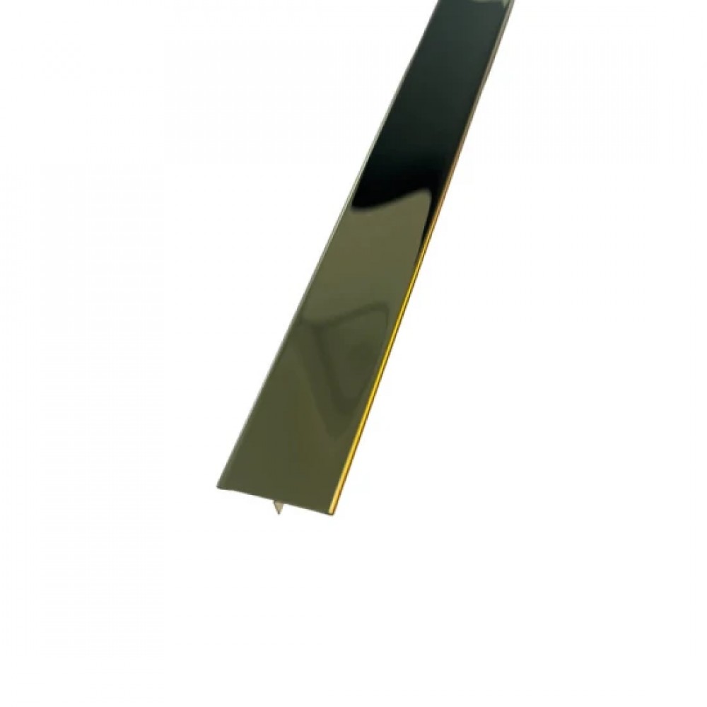 Profil prag de trecere T inox auriu oglinda 30X2700 mm