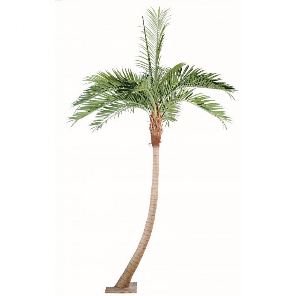 Arbore  de cocos artificial verde curbat 270 cm