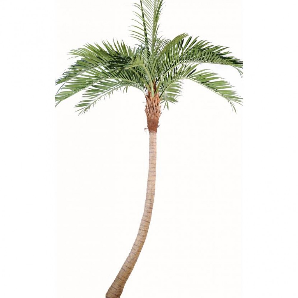 Arbore  de cocos artificial verde curbat 270 cm