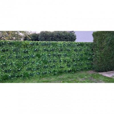 Panou de perete artificial de 5 cm alb-verde 100x100