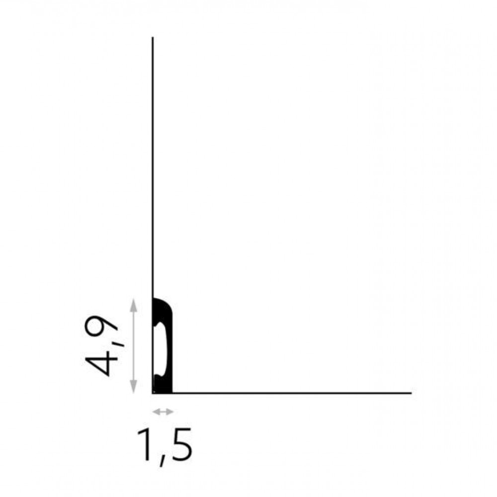 Plinta decorativa polimer rigid MD004
