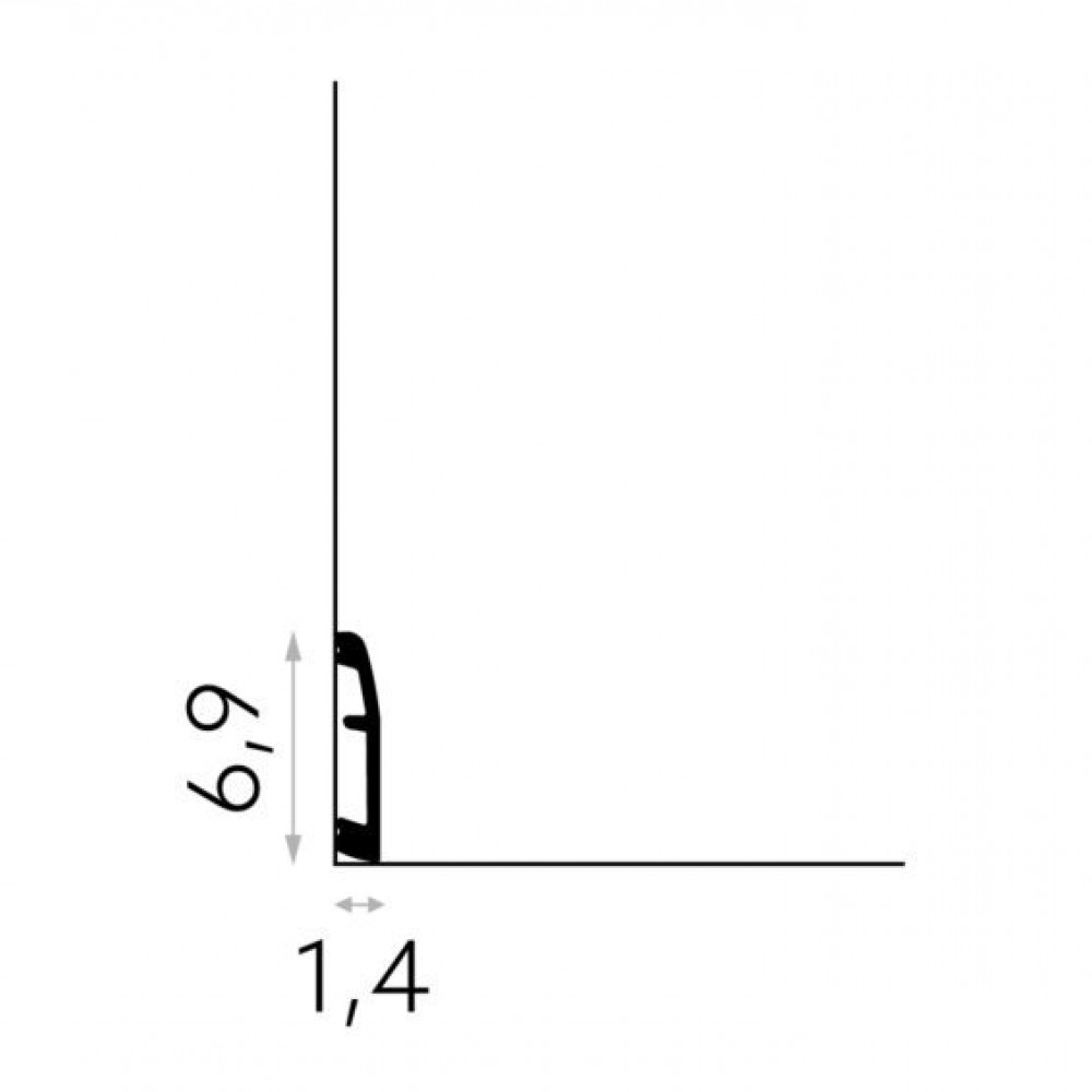 Plinta decorativa polimer rigid MD017