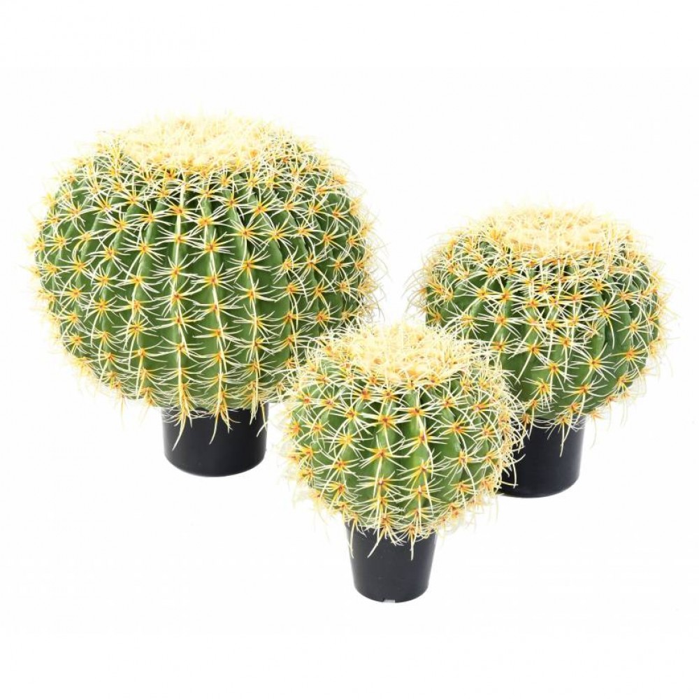 Cactus sfera artificială verde 35 cm