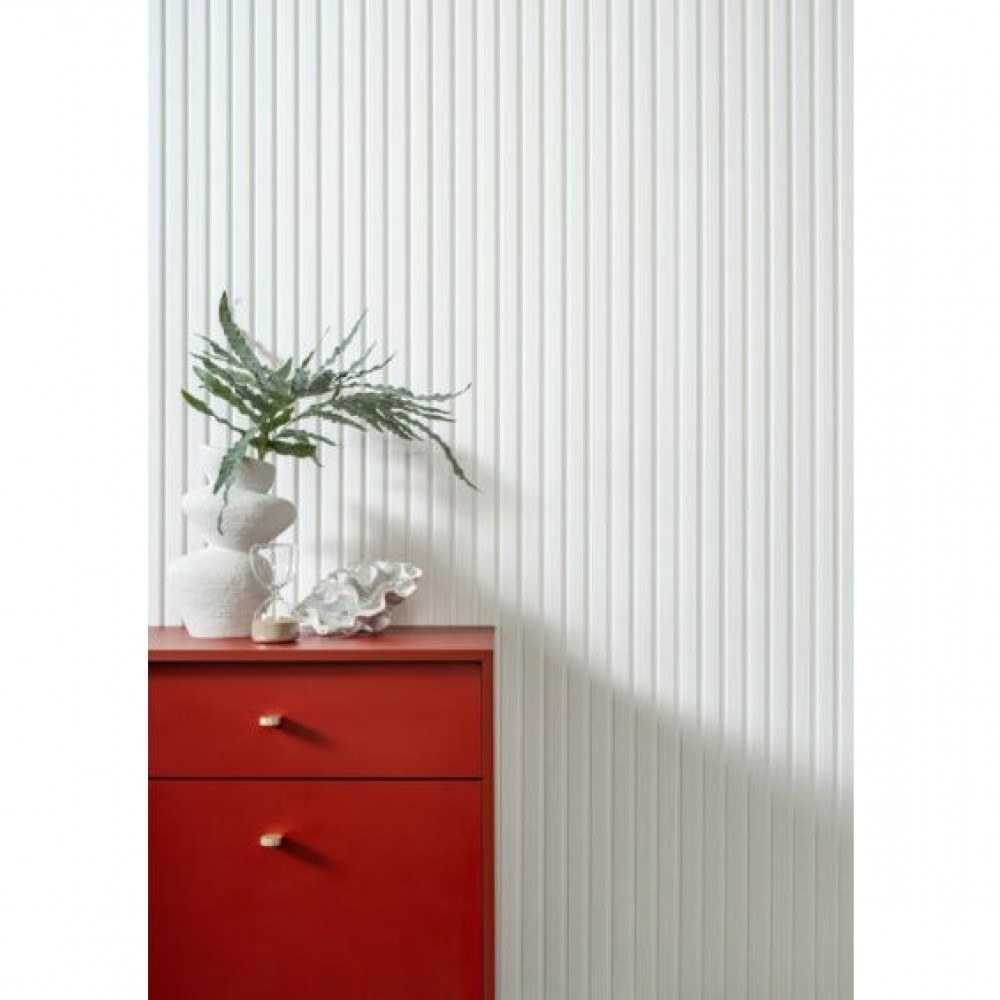 Riflaj decorativ din polimer alb L0201