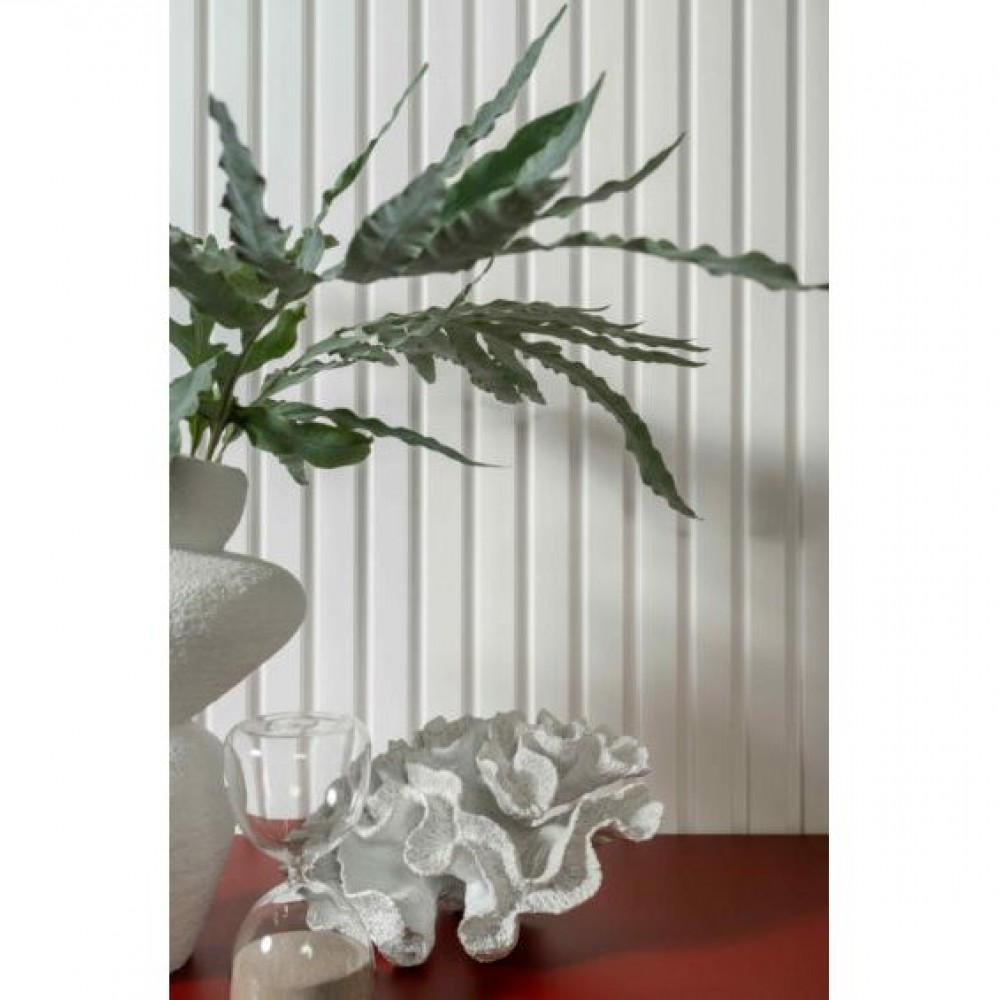 Riflaj decorativ din polimer alb L0201