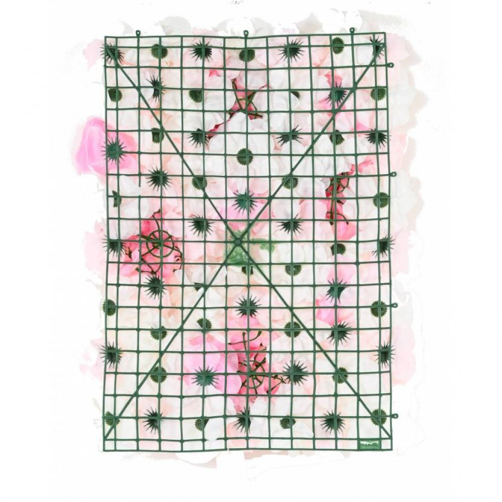Panou de perete din flori artificiale albe 40x60