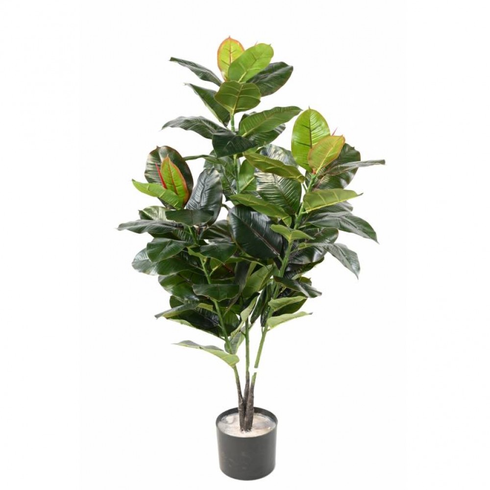Ghiveci Ficus Elastica verde artificial 125 cm Ghiveci Ficus Elastica verde artificial 125 cm