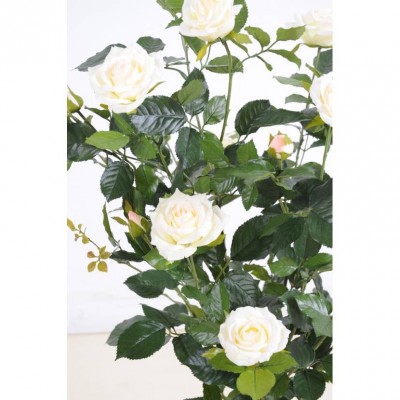 Tufa de trandafir regal artificial roz crema 100 cm