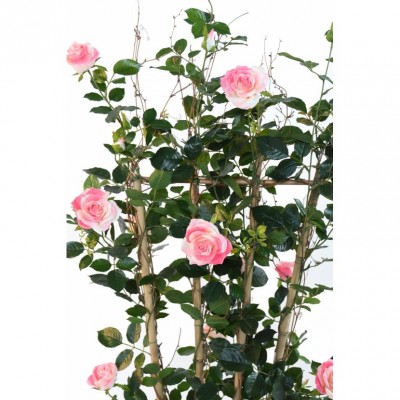 Tufa de trandafiri artificiala palisada roz regal 160 cm