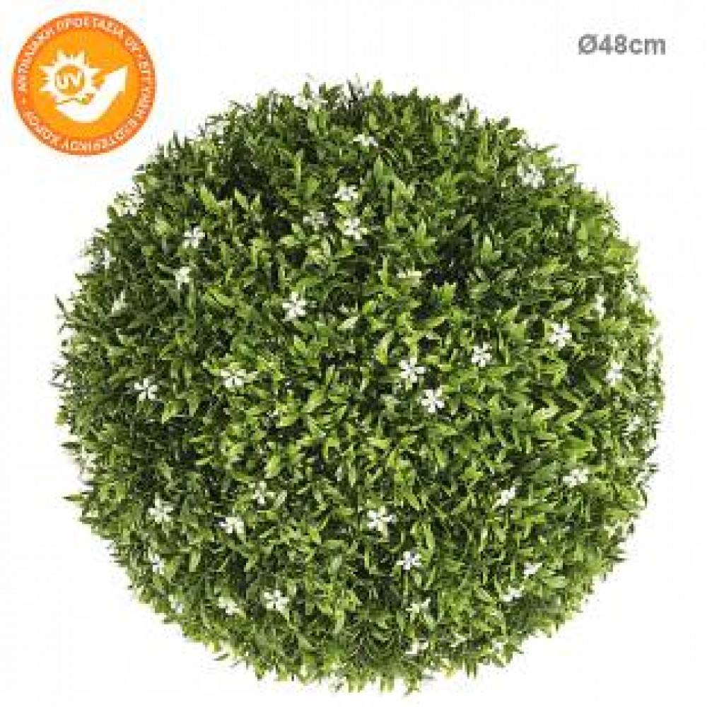 Sfera pixari tufa cu flori albe Φ48cm 2/CUtie