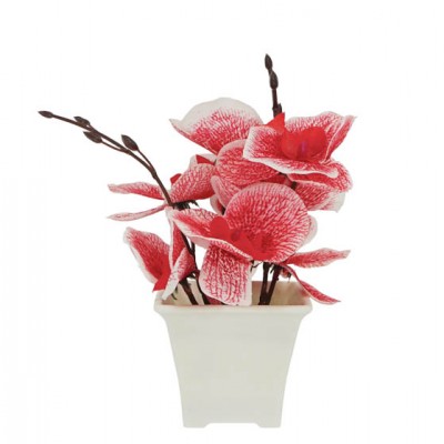 Floare roz in ghiveci  7x19cm 1/144KIB