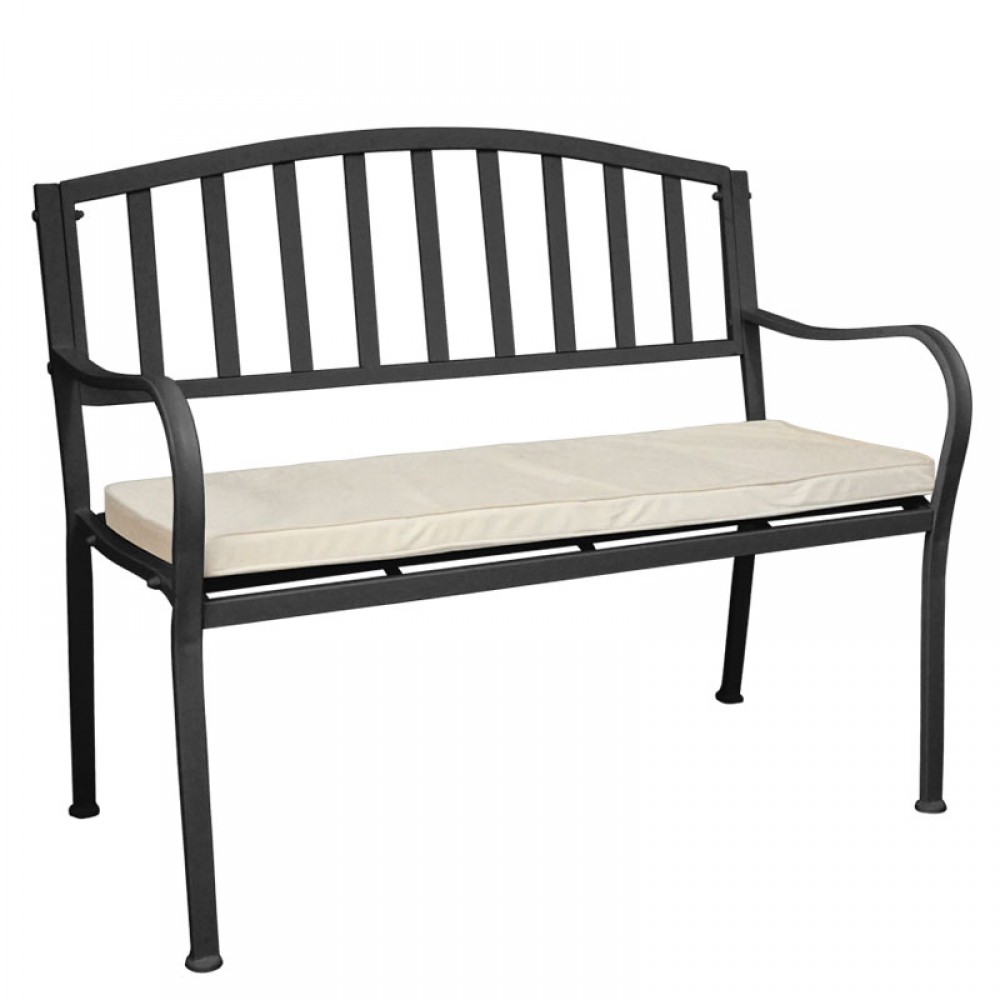 Banca metalica neagra cu perna- 108x52x91cm 1/CUTIE