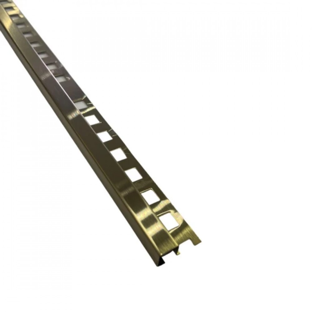 Profil colt exterior patrat 12mm auriu mat