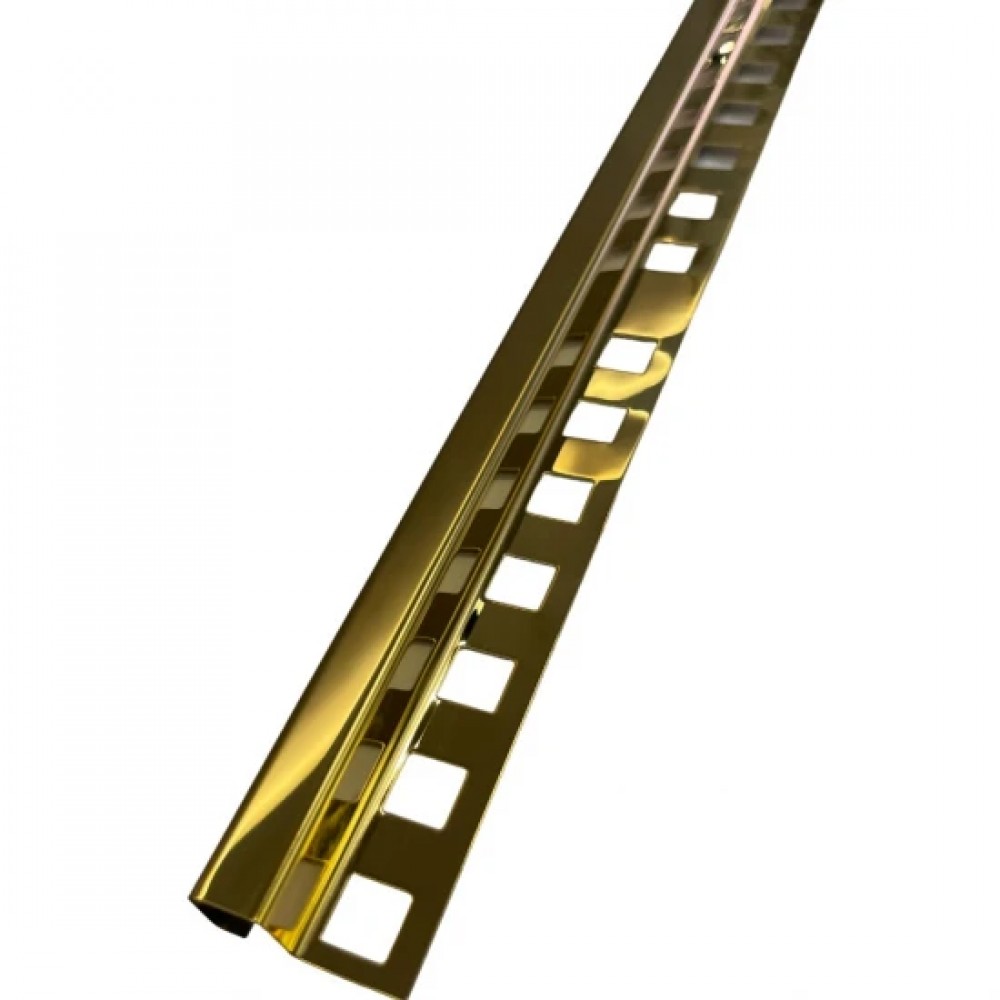 Profil colt exterior patrat 12mm auriu lucios 