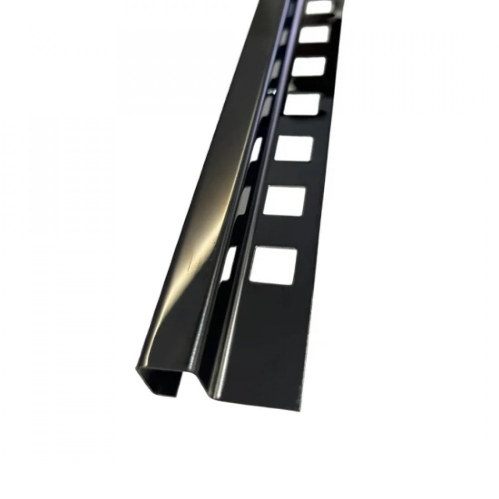 Profil colt exterior patrat 12mm negru mat