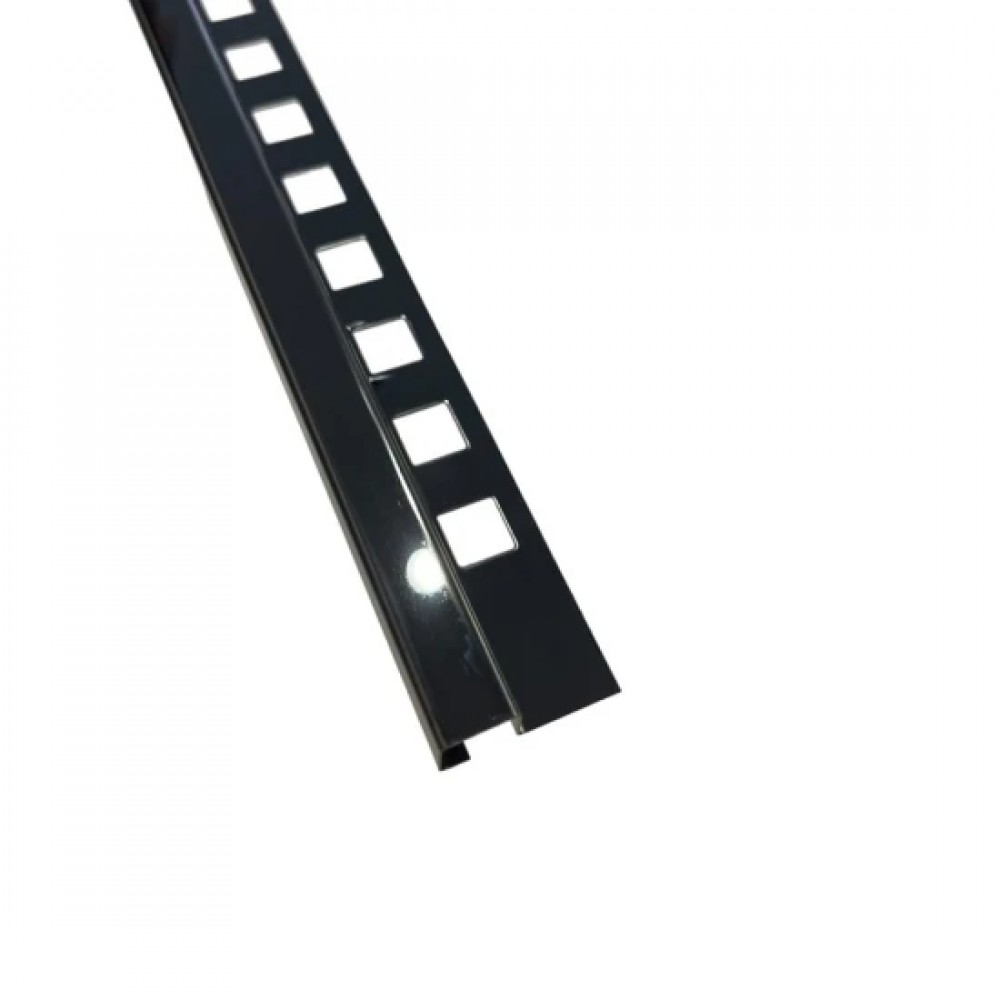 Profil colt exterior patrat 12mm negru mat