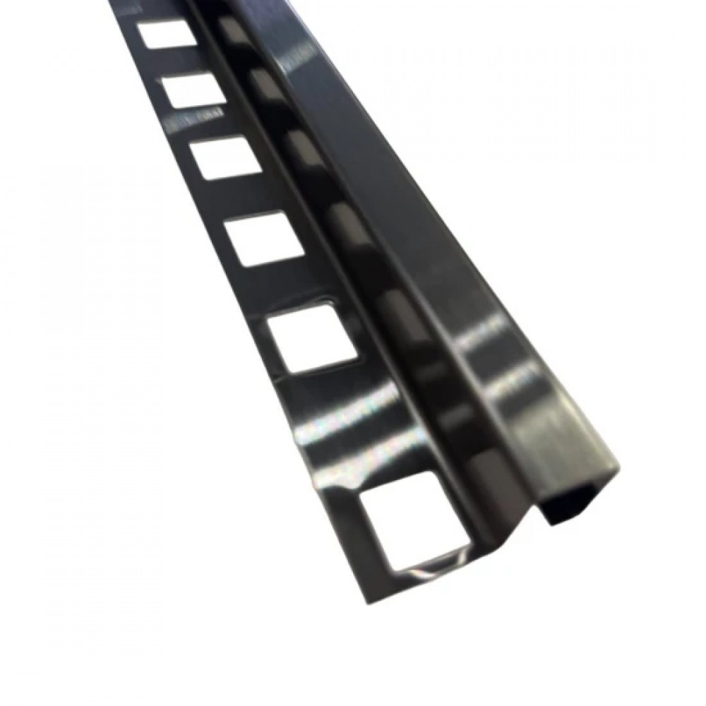 Profil colt exterior patrat 12mm negru mat 