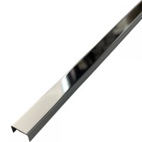 Profil U crom lucios 15mm