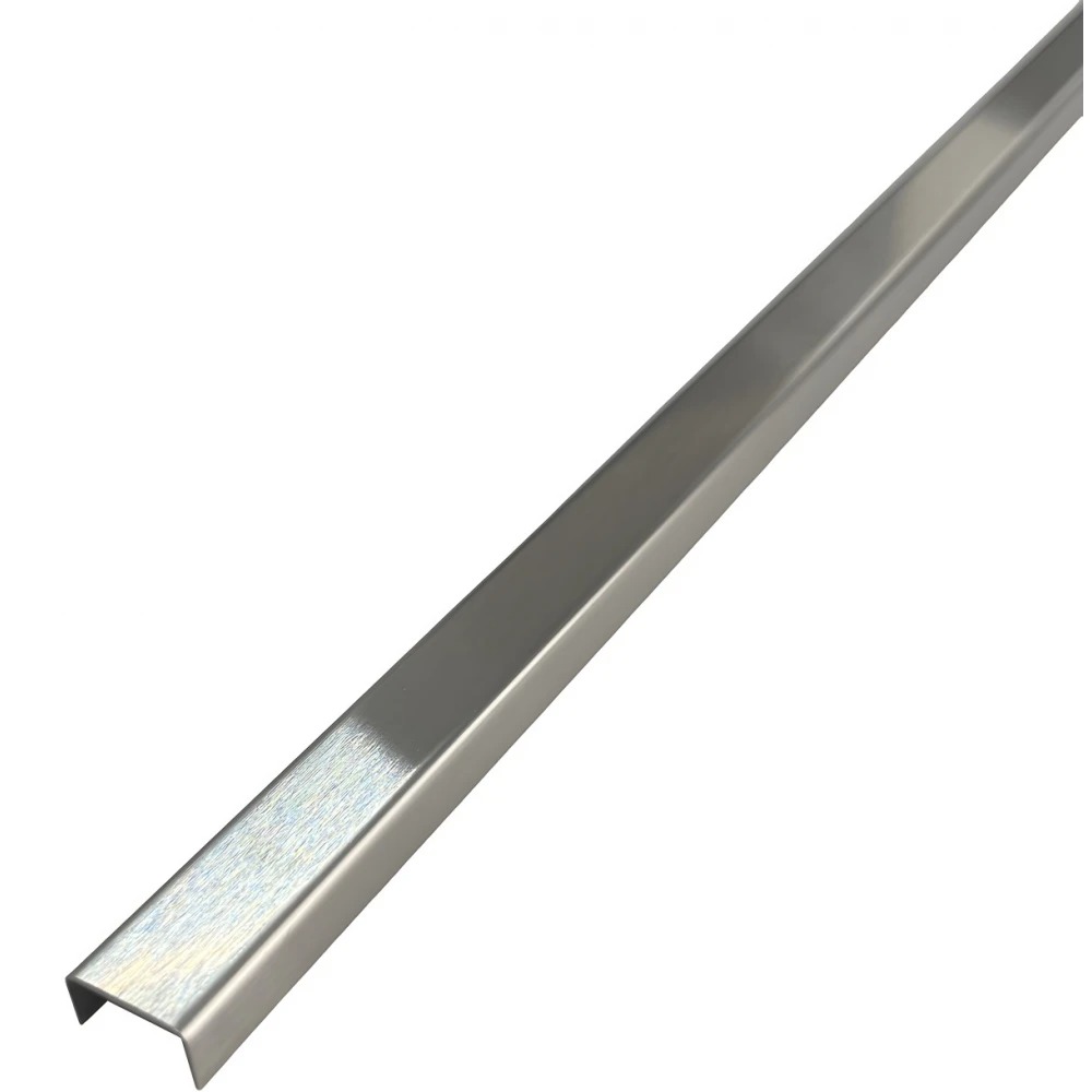 Profil U crom mat 15mm