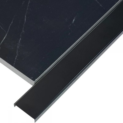 Profil U negru lucios 30mm