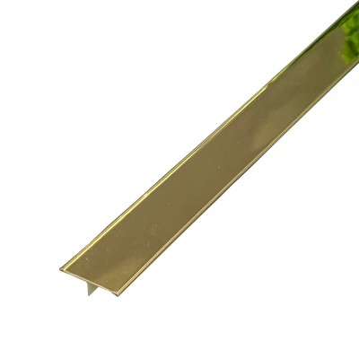 Profil T auriu lucios 15mm