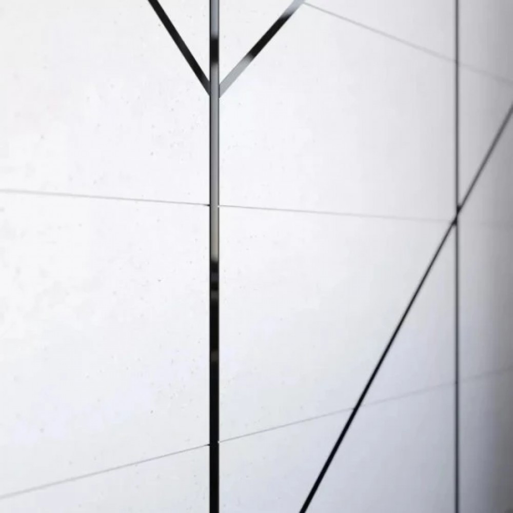 Profil platbanda autoadeziva  inox, negru oglinda, 15x0.6x2700 mm