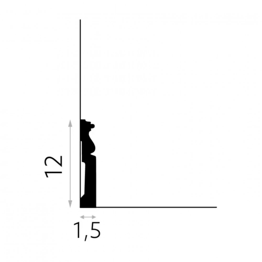 Plinta decorativa polimer rigid MD095