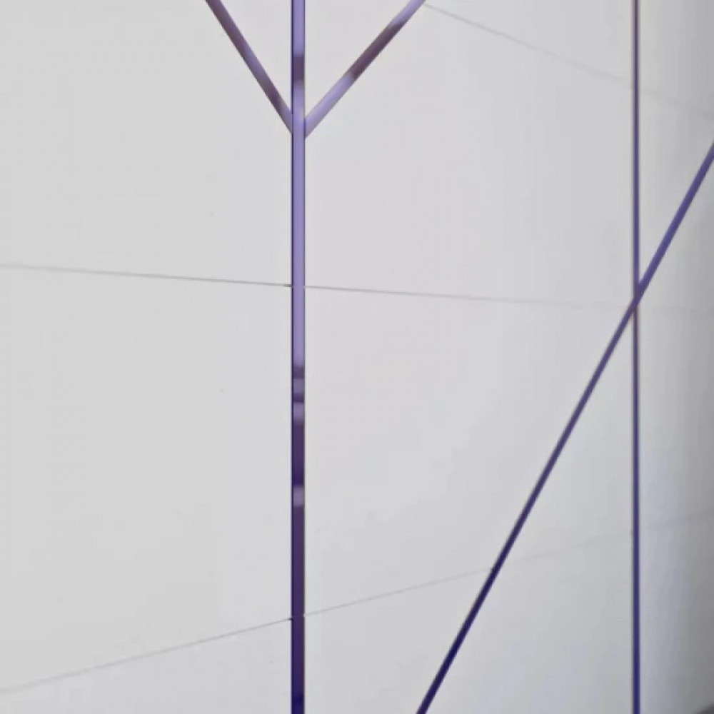 Platbanda din inox albastru oglinda  20x0.6x2700 mm 
