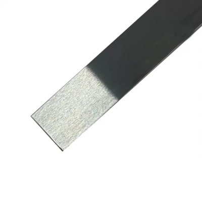 Profil platbanda autoadeziva  inox, negru brush, 20x0.6x2700 mm