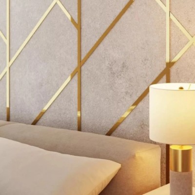 Platbanda din inox auriu brush 50x0.6x2700 mm