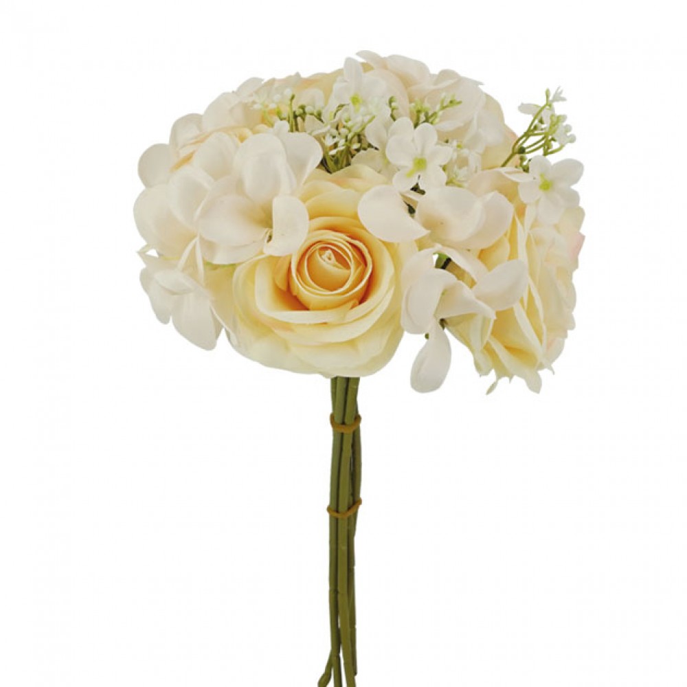 Buchet de trandafiri alb de mireasa X 5 Φ22/39cm 20/120KB