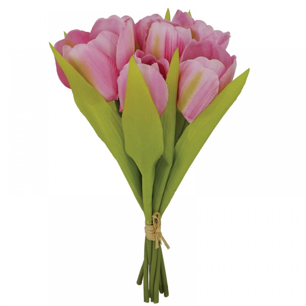 Buchet lalele roz X7 - H32.5cm 10/24KIB