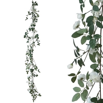 Ghirlanda cu flori albe- H180cm 36/180K