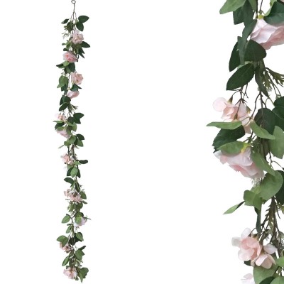 Ghirlanda cu trandafiri roz - H180cm 1/100 KG