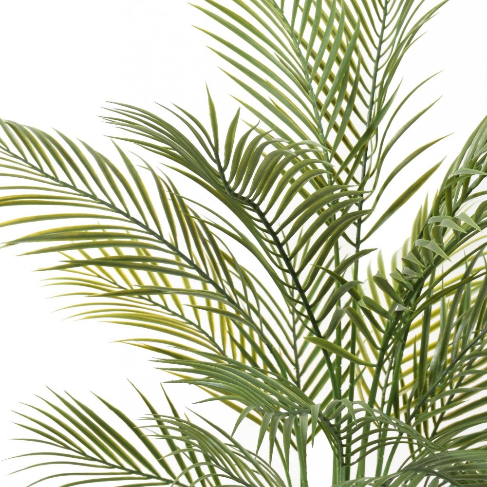 Planta artificiala Areca cu 4 trunchiuri, 125 cm inaltime, 70 cm latime, verde