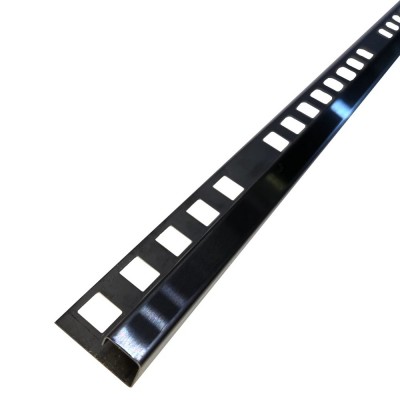 Profil colt exterior patrat 12mm negru mat