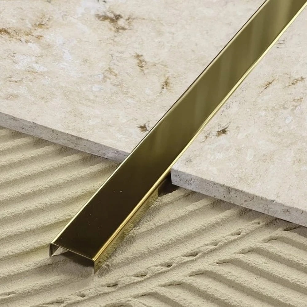 Profil U auriu lucios 15mm