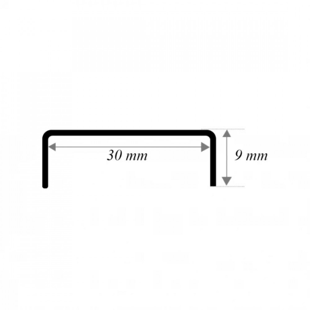 Profil Decorativ U din Inox - Cupru Oglindă - 30 mm
