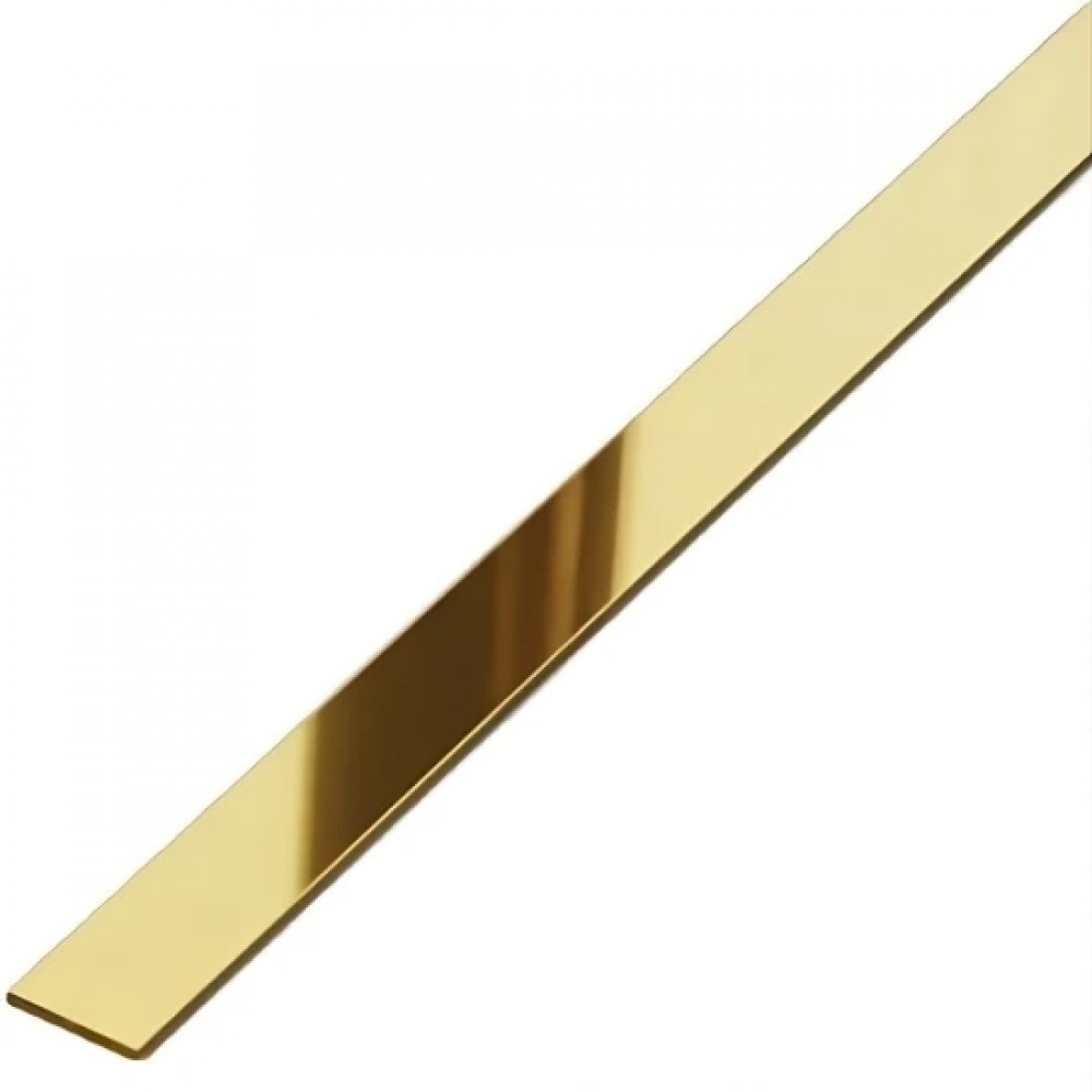 Platbanda din inox autoadeziva auriu lucios 10X0.6X270mm