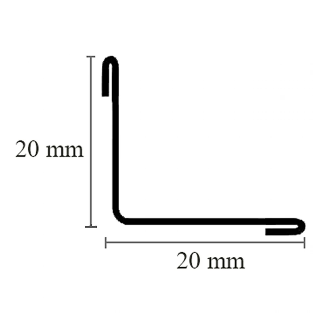 Profil inox L, coltar interior, 20x20x2700 mm, auriu oglinda