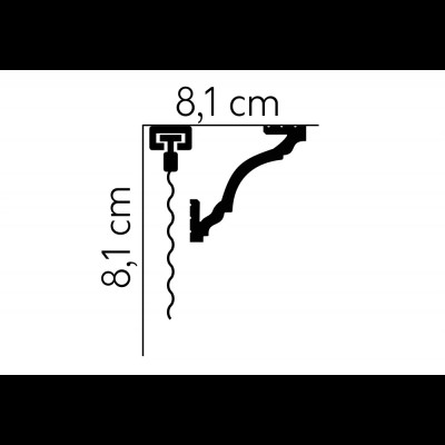 Cornisa masca galerie polimer rigid MD213 Cornisa masca galerie polimer rigid MD213