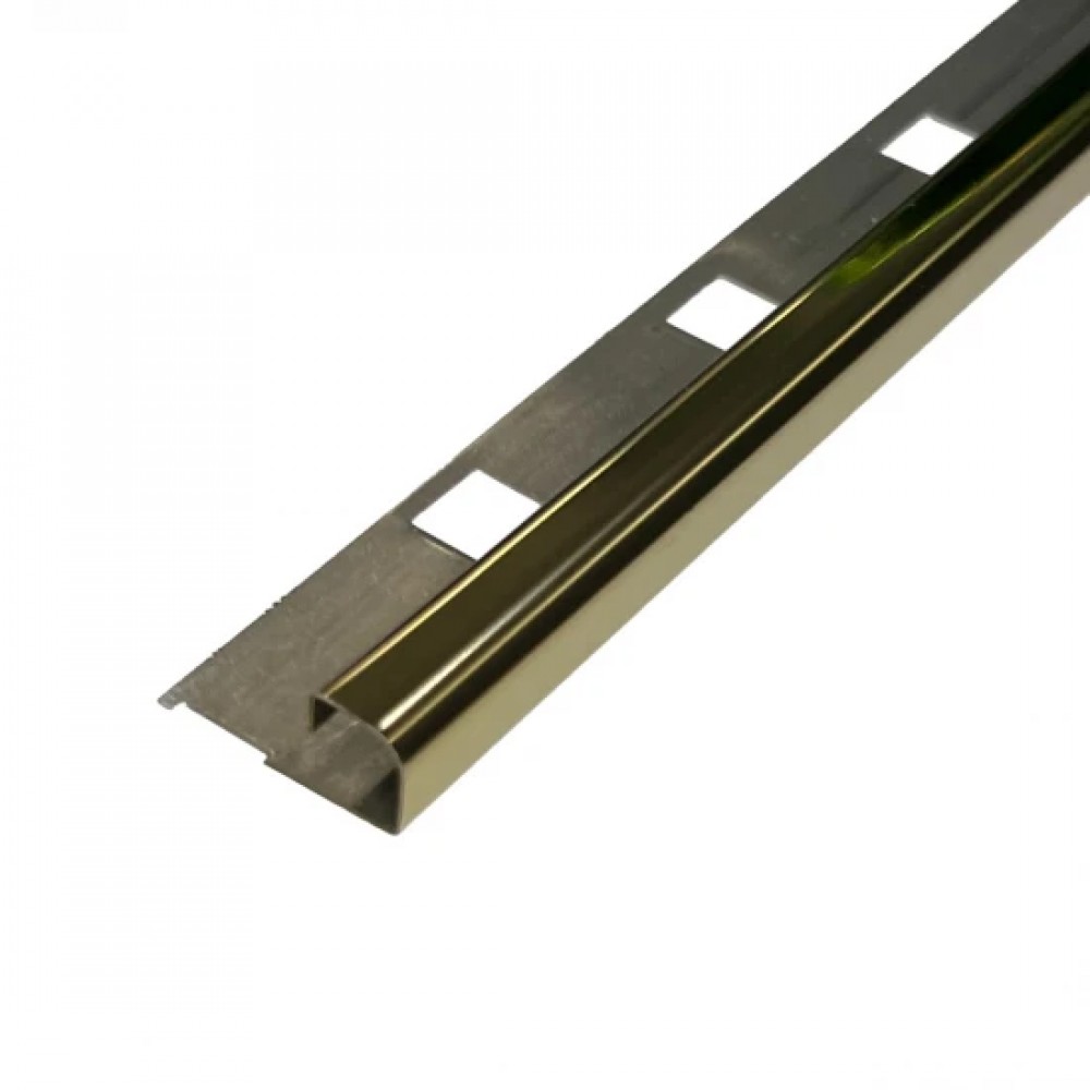 Profil colt exterior rotunjit 10mm auriu lucios 