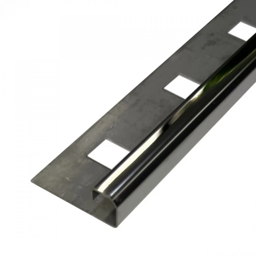 Profil colt exterior rotunjit 10mm crom lucios