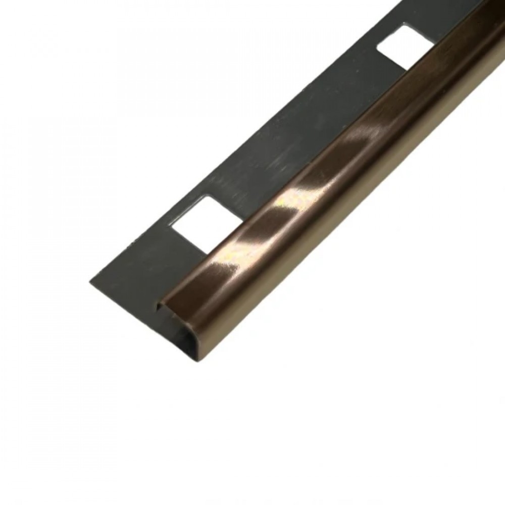 Profil colt exterior rotunjit 10mm cupru mat